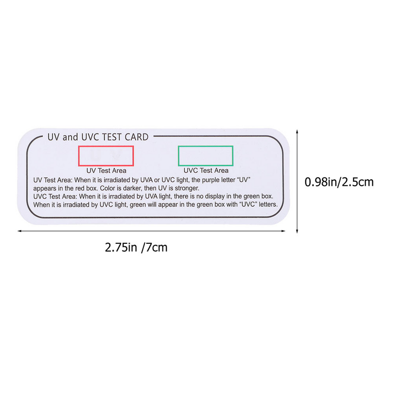 UV Light UVC Test Card Cards, Acessórios Dragão Barbudo, Teste de Papel, 6 pcs