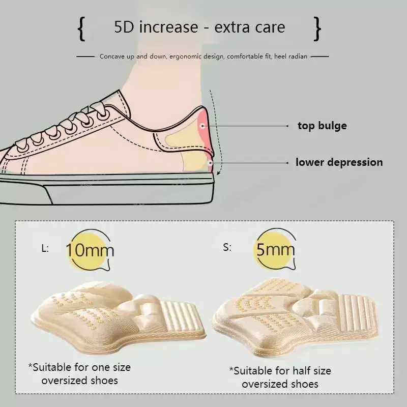Heel Protectors Stickers Feet Pads for Sneakers Comfort Silicon Non Slip Shoe Pads Foot Pain Relievers Shoes Inserts 10Pcs