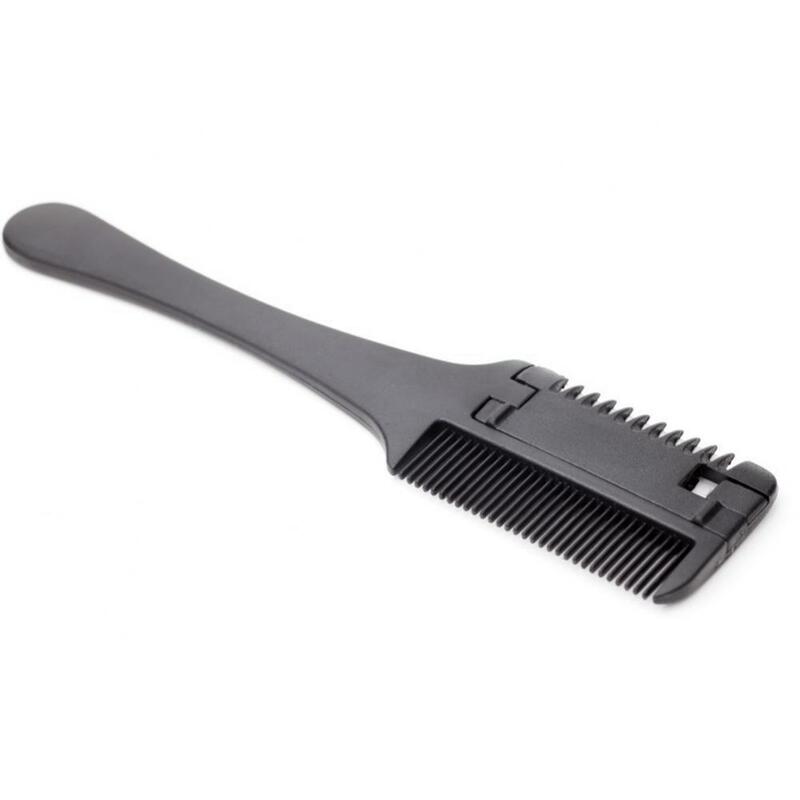 Peine recortador de pelo de doble cara, herramienta de corte de peluquería, soporte para cortar el pelo, cuchilla de barbero, herramientas de estilismo, 19cm