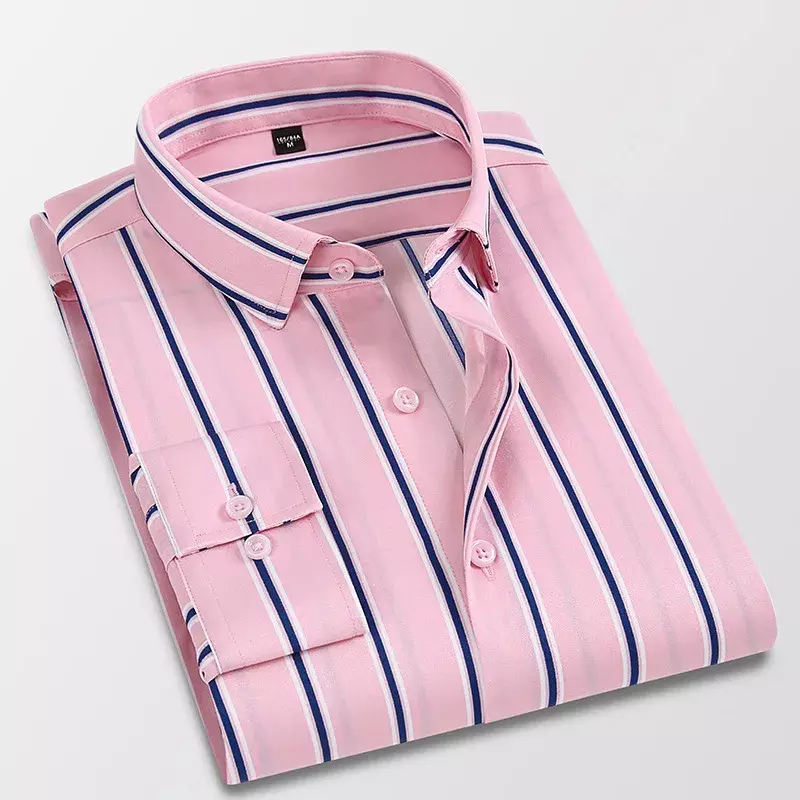 Корейская мода мужская одежда новый дизайн тонкая мужская Тонкая рубашка с длинным рукавом мужские рубашки на пуговицах в клетку деловая Классическая рубашка