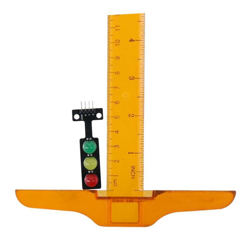 Módulo de exibição de semáforo LED, Mini semáforo sistema modelo, vermelho, amarelo, verde, 5mm x 3, DC 5V