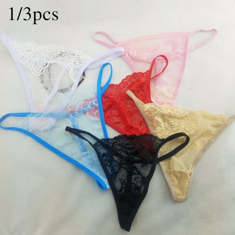 Women Sexy Lace  Thongs Lingerie G-string Panties V-string Female Knickers Ultra-thin Underwear Seamless Briefs Open Butt Panty