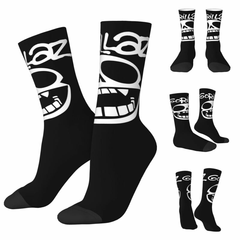 Gorillaz-Calcetines de Skateboard con estampado bonito para hombre y mujer, medias geniales con banda de música, a la moda, adecuados para todas las estaciones, regalos de vestir