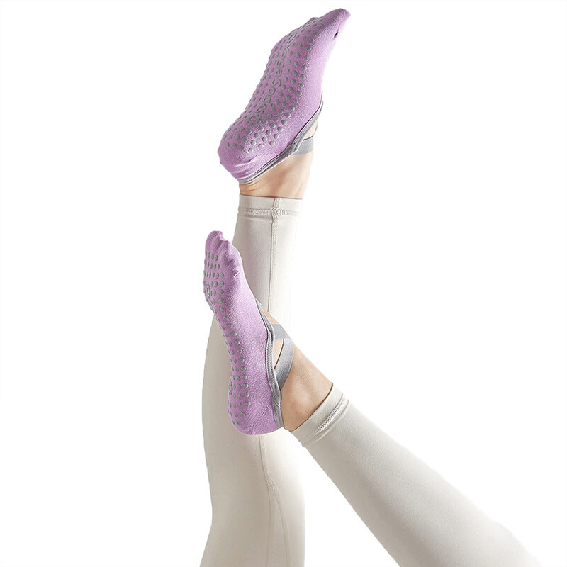 Bandagem yoga meias para mulheres pilates ballet dança silicone antiderrapante meias de secagem rápida yoga esporte meias ginásio correndo aderência meias