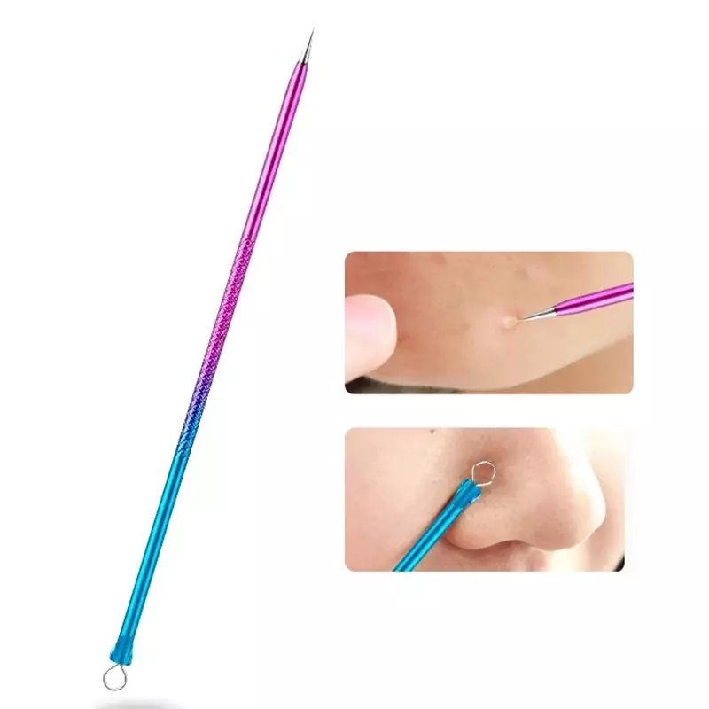 4Pcs Needle Blackhead Remover Pimple Extractor Popper for Acne Comedone Blemish Whitehead Zit Removal Tool