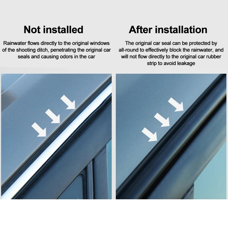 6 Meters Rubber Car Window Door Rainstrip Waterproof Protector Windshield Car Sealing Strip For Noise Soundproof Door Seal Strip