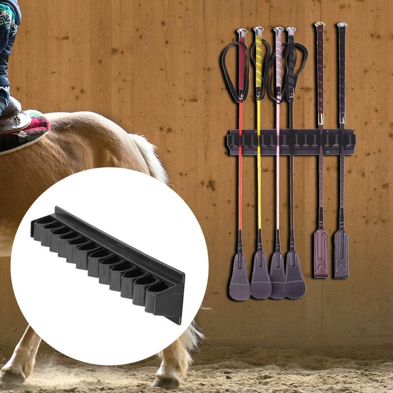 Wall Mounted Stables Horse Riding Whip Rack Holder Equestrian Riding Horse Equipment Accessories Bracket Holds up to 12 whips