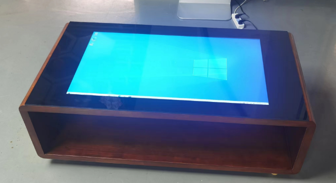 Androidコーヒーテーブル43,49インチインタラクティブタッチスクリーンテーブル,会議室ディスプレイ用に統合されたオールインワンのビデオプレーヤー