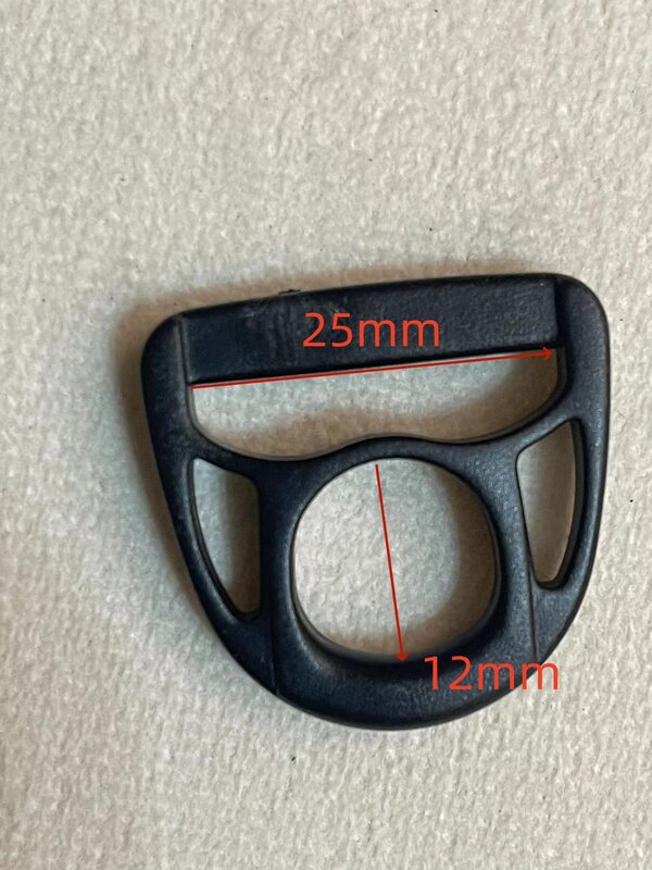 Black Plastic Triangle Rectangle Square Loop Buckle Triglide Adjuster Buckles D RING
