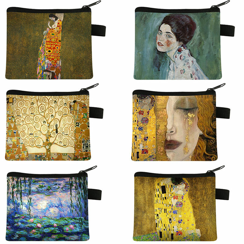 Obraz olejny portmonetka DIY portmonetka kobiety szminka karta brelok na klucze portfel damski portfel torebki dla kobiet małe torby dla dzieci
