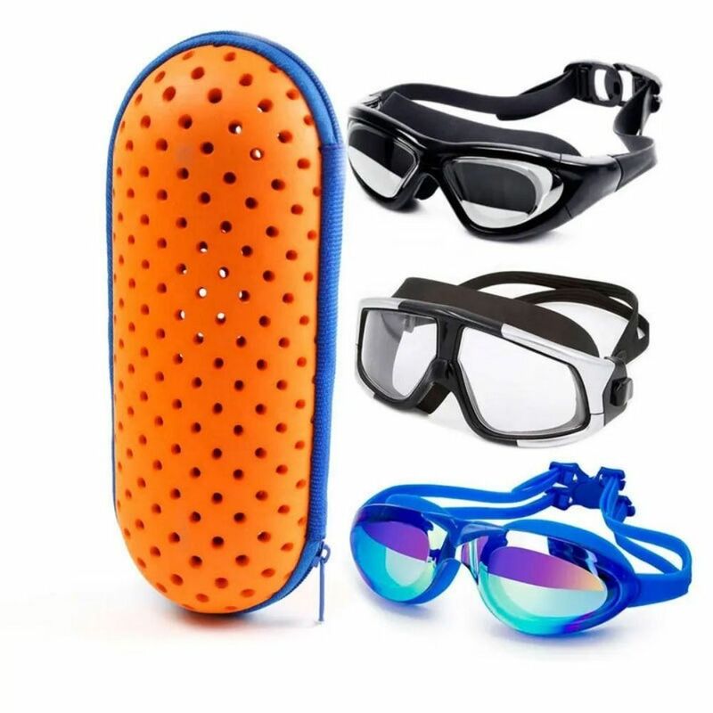 صندوق تخزين نظارات سباحة من إيفا ، فتحة تهوية خفيفة الوزن مجوفة ، معدات سباحة ، فتحة دائرية