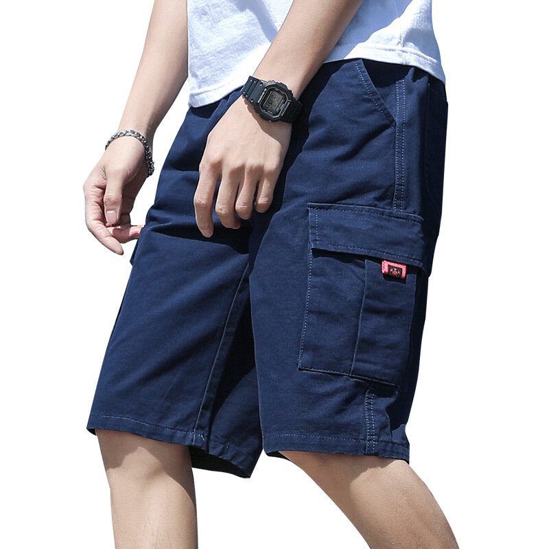 Мужские летние шорты-карго в стиле милитари, тонкие износостойкие тактические шорты с несколькими карманами, уличные спортивные повседневные свободные укороченные брюки