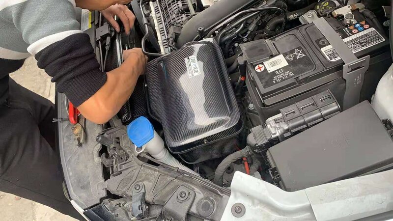 EDDYSTAR diskon besar kualitas tinggi aliran tinggi dapat dicuci Kit asupan udara dingin dapat digunakan kembali dengan filter untuk Audi Q2L 1.4T