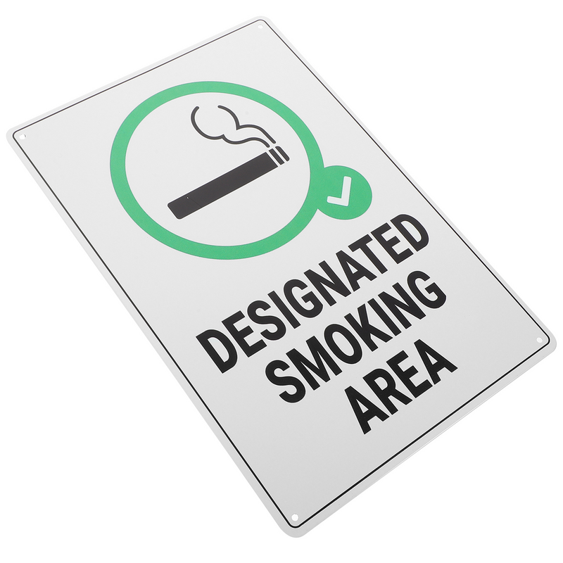 علامة منطقة تدخين حديدية إبداعية ، لوح منطقة التدخين ، مؤشر جدار قوي