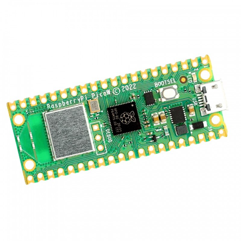 Официальная макетная плата Raspberry Pi Pico w Board RP2040, двухъядерный, с низким энергопотреблением, микрокомпьютер, высокопроизводительный процессор, Wi-Fi