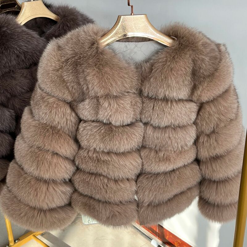 Boutique100 % naturalne kurtka z prawdziwego futra lisów futro zimowe damskie luksusowe krótki płaszcz hurtowe gorące ubrania dziękczynne10xl