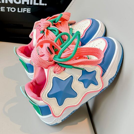 Sneakers per bambini per ragazze scarpe da ragazza moda 3D Star Party Sneakers primavera autunno Outdoor Vacation Girls Shoes