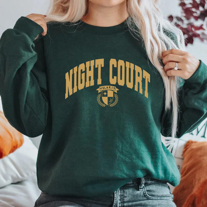 The Night Court Sweatshirt Velaris Sweatshirt ACOTAR Hoodie pakaian wanita Sweater City of Starlight atasan Pullover SJM Merch