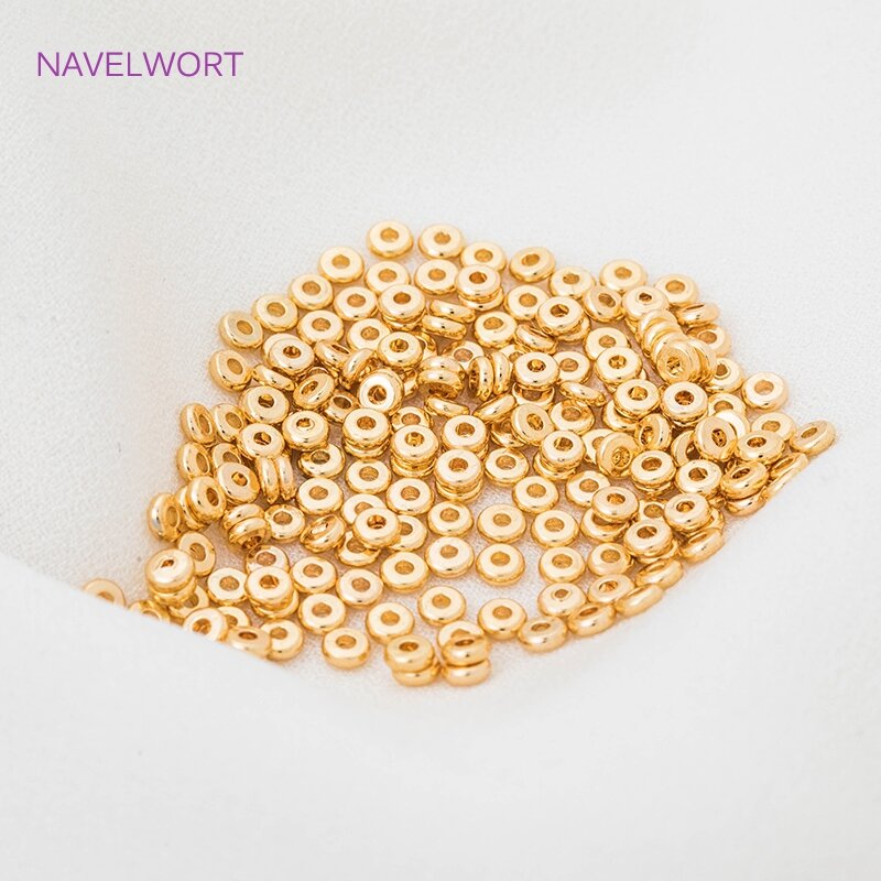 18k Gold Plated Spacer Beads For Bracelet Making,Beads For Beading Jewelry Fittings,DIY Jewellery Making Supplies Wholesale