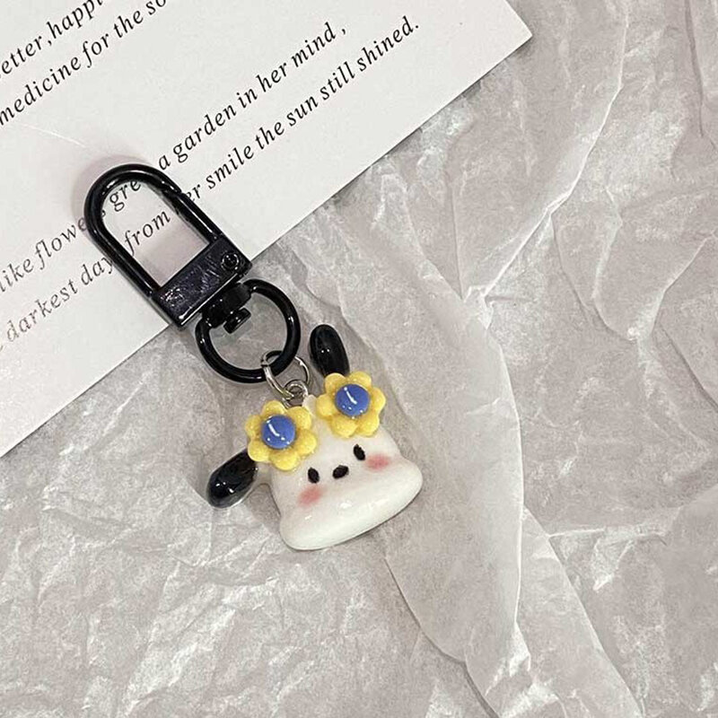 Cute Cartoon Pochacco Keychain Animal Key Chain Creative Dog Doll Pendant For Women Car Keyring Purse Bag Accessories