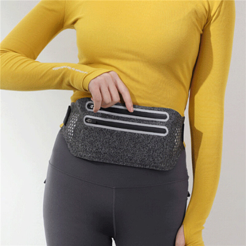 Outdoor Sport Hidden Waist Bag Travel Lightweight Phone Storage Belt Bag Ultra-Thin Fanny Pack Women Running Waist Pouch