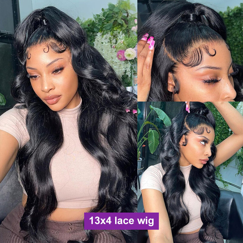 13x4 Lace Frontal Human Hair Wig Brazilian Hair Wigs For Balck Women Pre Plucked 30 Inch Free Shipping Body Wave Lace Front Wig