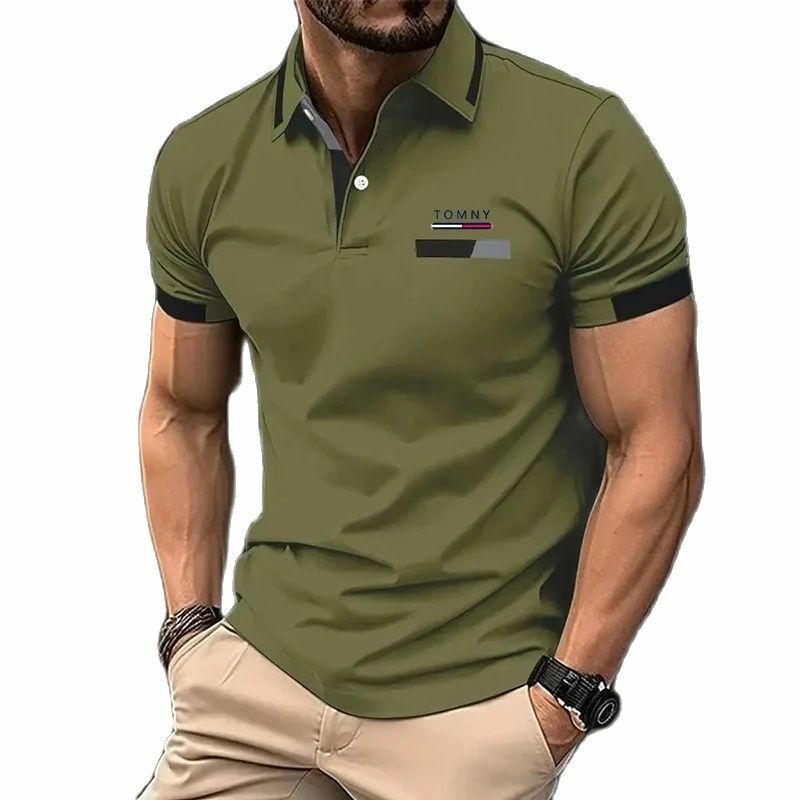 POLO t-shirt da uomo nuova Polo polo da uomo a maniche corte di alta qualità traspirante top Business casual assorbimento del sudore polo shir