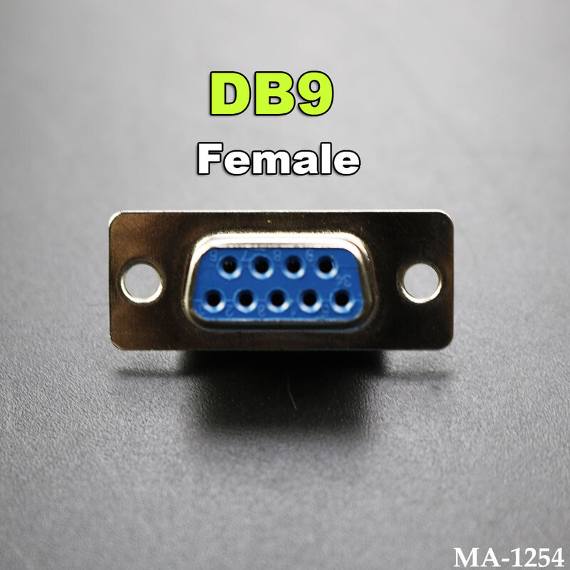Conector soldado azul DB9 DB15 con agujero/Pin hembra/macho, toma de puerto serie RS232, adaptador de D-SUB DB de 9/15 pines