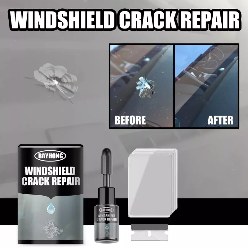 DIY Car Windshield Crack Repair Fluid, Glass Cura Glue Kit, Fluido Adesivo Rápido, Janela, 20ml
