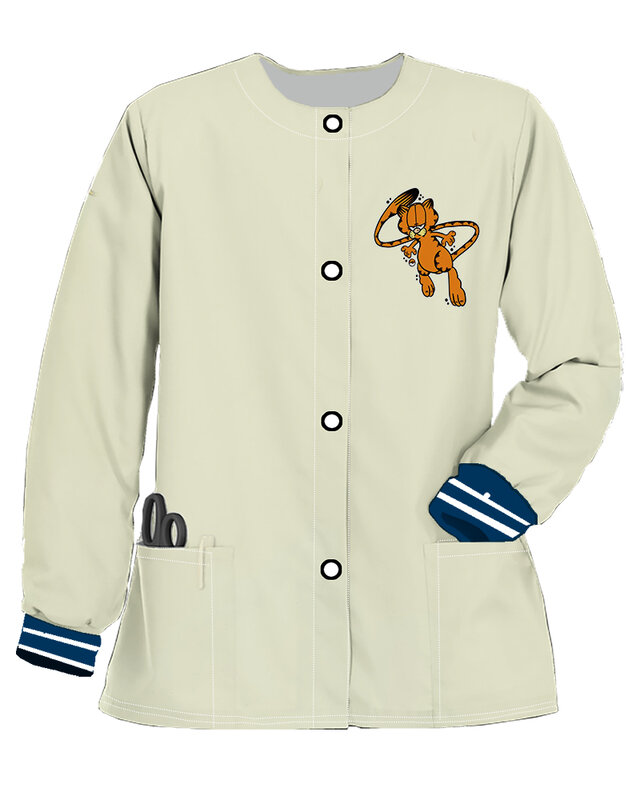Cardigan de botão de manga comprida feminino, jaquetas de inverno, moletons coreanos, bolso, jaqueta enfermeira, roupas femininas, outono, 2023