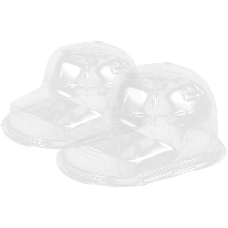 Caja de almacenamiento de gorras de béisbol, soporte de exhibición de plástico transparente, 2 juegos