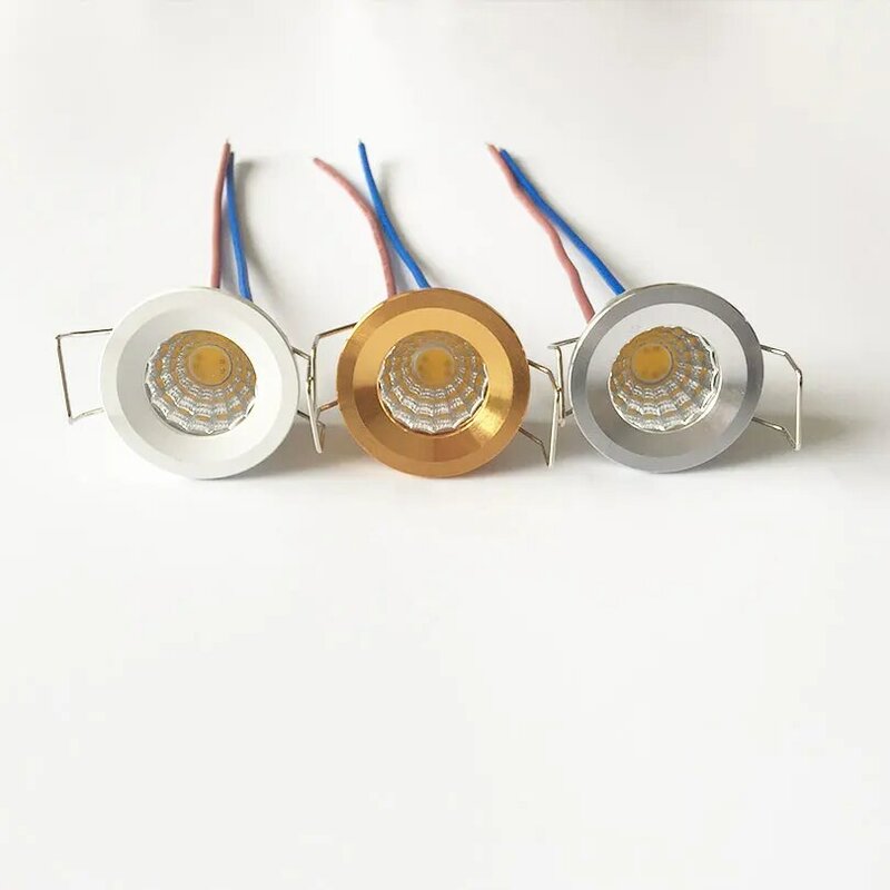 Faretto LED dimmerabile 3W COB AC220V DC12V faretto da incasso da incasso lampade da soffitto per armadio espositore per gioielli cucina camera da letto