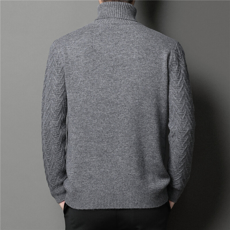 COODRONY Marke 100% Merino Wolle Rollkragen Pullover Männer Kleidung Herbst Winter Neue Ankunft Dicke Warme Kaschmir Pullover Männer Z3049