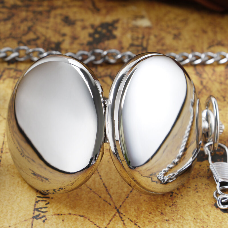 New Fashion Silver Star Sky Moon Pocket Watch Necklace Women's Men Gift All Hunters Quartz Fob Chain Watches Dropshipping