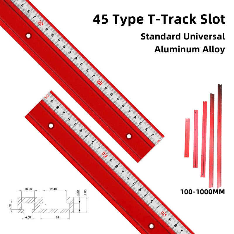 Aluminum Alloy 1220MM T-Track 122CM chute For Woodworking 19/30/45/70 Type Track and slot Miter Universal  Carpenter DIY Tool