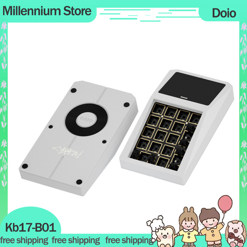 Doio Kit Keypad Kb17-B01 angka 2 mode Keyboard mekanik Bluetooth aluminium Aloi Cyberpad Aksesori Gamer kustom pertukaran panas