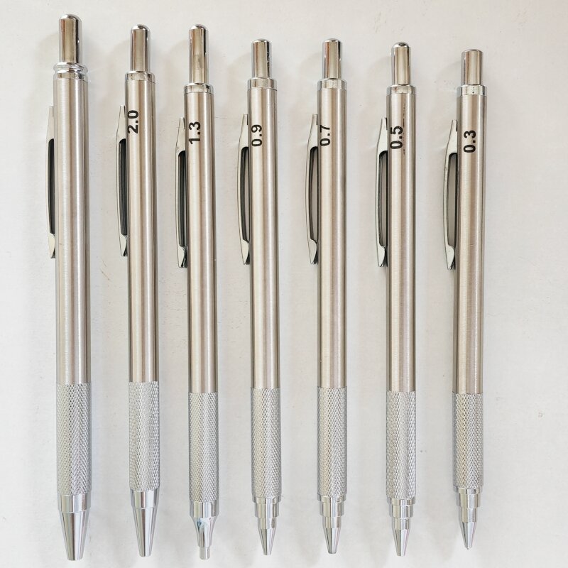 Механический карандаш 0,3/0,5/0,7/0,9/1,3/2,0 мм, низкий центр тяжести, металлический карандаш для рисования, специальные карандаши для офиса и школы