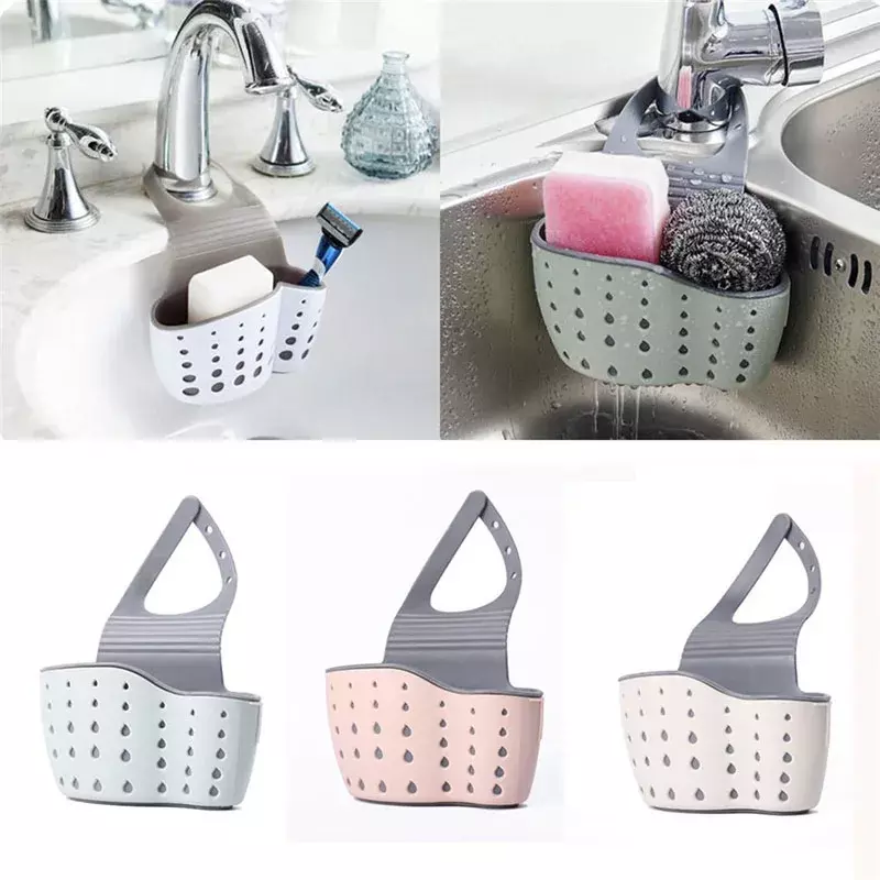 Einfache Ablauf Rack Waschbecken Verstellbare Korb Küche Silikon Seife Rack Ablauf Schwamm Wasserhahn Küche Werkzeug Zubehör