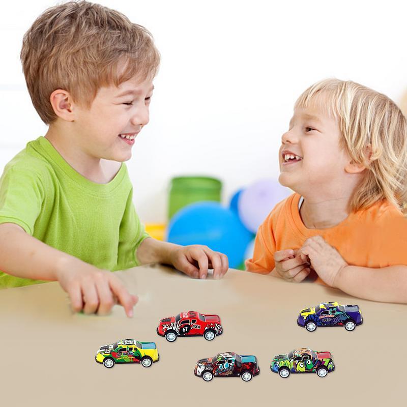 子供のためのレースカーのおもちゃ、クリエイティブなプルバックカー、ポータブルプルバックカー、パーティーの好意、バルク、10個