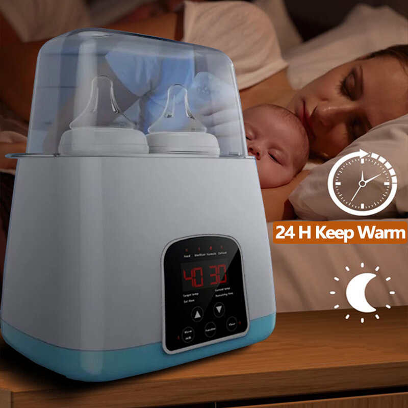Bebê Mamadeira Aquecedor e Esterilizadores com Temporizador, Controle de Temperatura Preciso, Aquecedores De Leite De Alimentos, Descongelar Acessórios Do Bebê