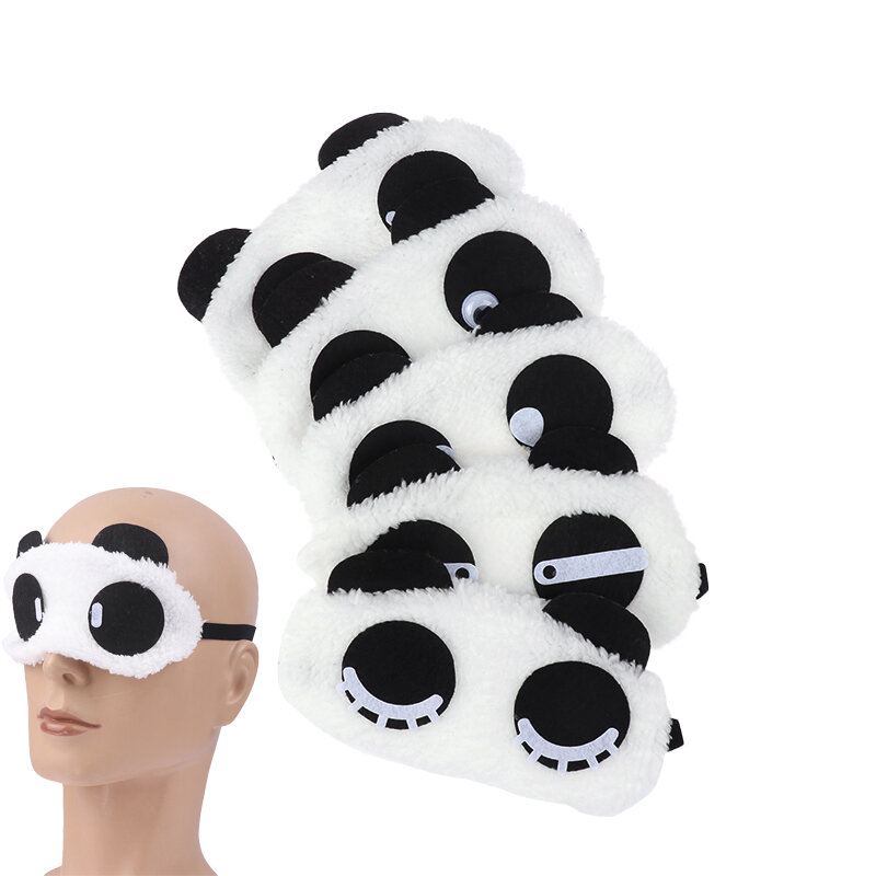 Plush Panda Face Eye Mask para viagens, Soft Eyeshade, Tampa de dormir portátil, design bonito, acessórios de moda