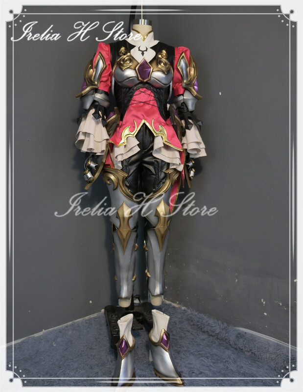 Irelia H Store-disfraz de reina de batalla LOL para mujer, conjunto completo con accesorios, de alta calidad, para Halloween