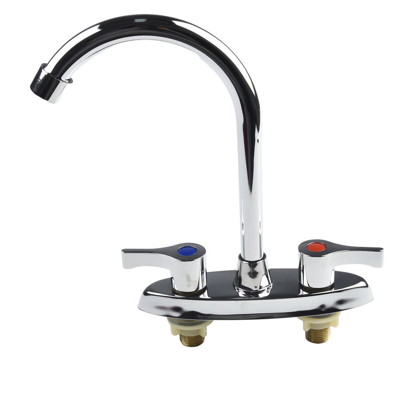 1 pz doppio foro maniglia rubinetto della cucina rotativo bagno caldo e freddo lavabo miscelatore rubinetto accessori di ricambio