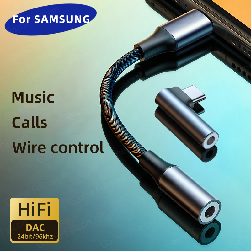 Cable de Audio original Usb tipo C a adaptador auxiliar de 3,5mm tipo c 3,5 para Samsung Galaxy S23 S22 S21 Ultra S20 Note 20 10 Plus Tab