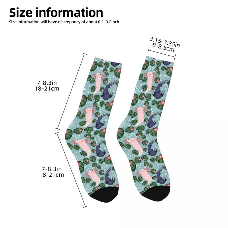 Axolotl Repeating Pattern Socks Harajuku Super Soft Stockings All Season Long Socks Accessories for Unisex Birthday Present