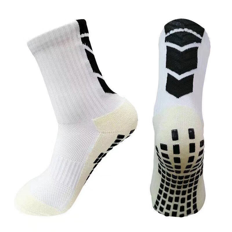 High Quality Anti Slip Soccer Socks Adults Kids Non Slip Suction Grip Socks Sport Football Baseball Towel Mid Tube Socks