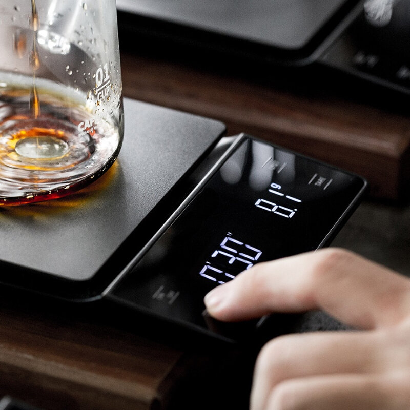 กาแฟสมาร์ท Scale เครื่องชั่งอาหารสำหรับห้องครัวอิเล็กทรอนิกส์ดิจิตอลขนาด Timer Precision Scale Mini ครัวเรือนเครื่องชั่งน้ำหนัก