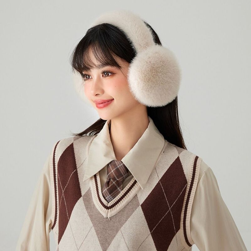 Soft Plush Ear Warmer New Ear Cover Solid Color Winter Warm Earmuffs Outdoor Cold Protection Ear-Muffs Folding Earflap Men