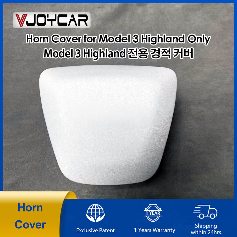 White Horn Cover Decoration for Steering Wheel Designed for Tesla Model 3 Highland Only