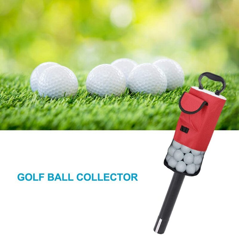 New-Golf Ball Collector, Golf Ball Shag Bag Holds About 75 Balls Golf Detachable Ball Retrievers Tube With Storage Bag